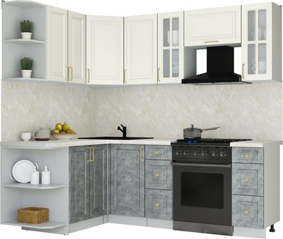 Кухонный гарнитур Интерлиния Мила Шато 1.5x2.2 LV - фото