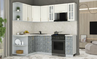 Кухонный гарнитур Интерлиния Мила Шато 1.5x2.2 LV