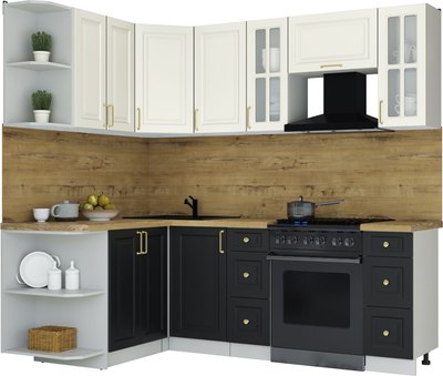 Кухонный гарнитур Интерлиния Мила Шато 1.5x2.2 LV - фото