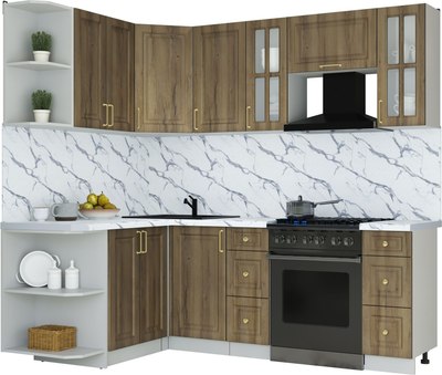 Кухонный гарнитур Интерлиния Мила Шато 1.5x2.2 LV - фото