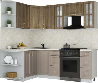 Кухонный гарнитур Интерлиния Мила Шато 1.5x2.2 LV - фото