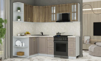 Кухонный гарнитур Интерлиния Мила Шато 1.5x2.2 LV