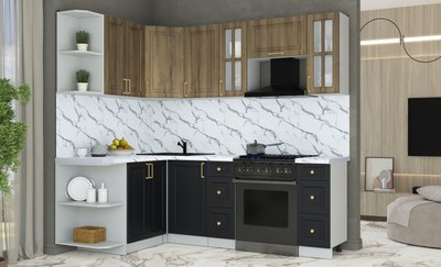 Кухонный гарнитур Интерлиния Мила Шато 1.5x2.2 LV