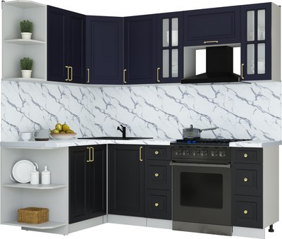 Кухонный гарнитур Интерлиния Мила Шато 1.5x2.2 LV - фото