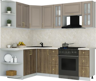 Кухонный гарнитур Интерлиния Мила Шато 1.5x2.2 LV - фото