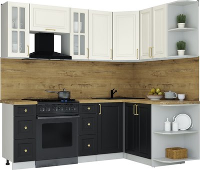 Кухонный гарнитур Интерлиния Мила Шато 1.5x2.2 PR - фото