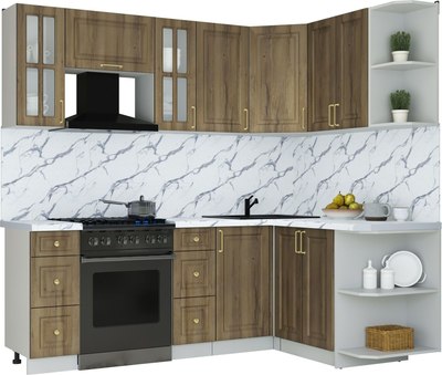 Кухонный гарнитур Интерлиния Мила Шато 1.5x2.2 PR - фото