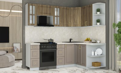 Кухонный гарнитур Интерлиния Мила Шато 1.5x2.2 PR