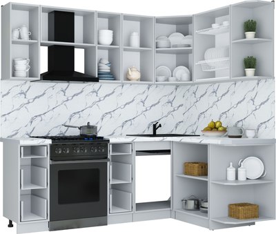 Кухонный гарнитур Интерлиния Мила Шато 1.5x2.2 PR