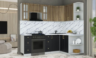 Кухонный гарнитур Интерлиния Мила Шато 1.5x2.2 PR