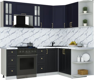 Кухонный гарнитур Интерлиния Мила Шато 1.5x2.2 PR - фото