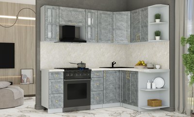 Кухонный гарнитур Интерлиния Мила Шато 1.5x2.2 PR