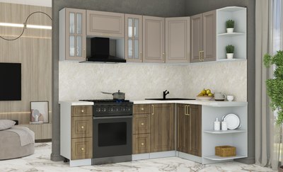 Кухонный гарнитур Интерлиния Мила Шато 1.5x2.2 PR