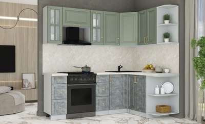 Кухонный гарнитур Интерлиния Мила Шато 1.5x2.2 PR