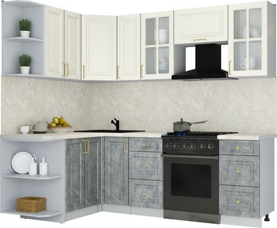 Кухонный гарнитур Интерлиния Мила Шато 1.5x2.3 LV - фото
