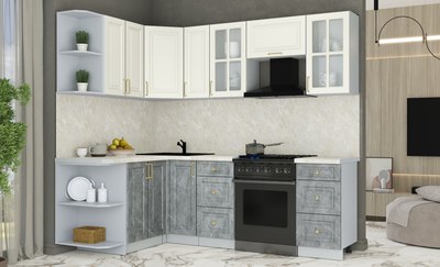 Кухонный гарнитур Интерлиния Мила Шато 1.5x2.3 LV