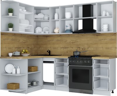 Кухонный гарнитур Интерлиния Мила Шато 1.5x2.3 LV