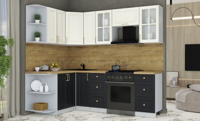 Кухонный гарнитур Интерлиния Мила Шато 1.5x2.3 LV