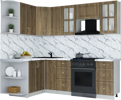 Кухонный гарнитур Интерлиния Мила Шато 1.5x2.3 LV - фото