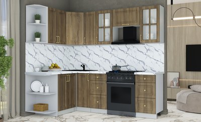 Кухонный гарнитур Интерлиния Мила Шато 1.5x2.3 LV