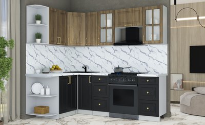 Кухонный гарнитур Интерлиния Мила Шато 1.5x2.3 LV