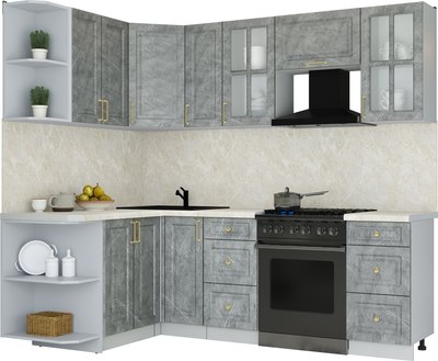 Кухонный гарнитур Интерлиния Мила Шато 1.5x2.3 LV - фото