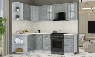 Кухонный гарнитур Интерлиния Мила Шато 1.5x2.3 LV