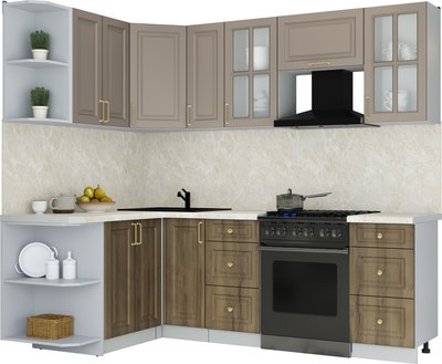 Кухонный гарнитур Интерлиния Мила Шато 1.5x2.3 LV - фото
