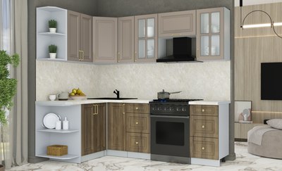 Кухонный гарнитур Интерлиния Мила Шато 1.5x2.3 LV