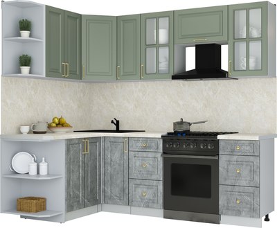 Кухонный гарнитур Интерлиния Мила Шато 1.5x2.3 LV - фото