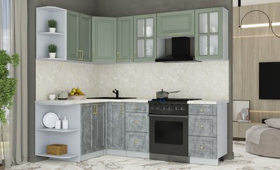 Кухонный гарнитур Интерлиния Мила Шато 1.5x2.3 LV