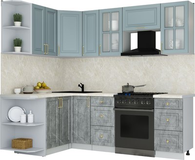Кухонный гарнитур Интерлиния Мила Шато 1.5x2.3 LV - фото