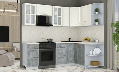 Кухонный гарнитур Интерлиния Мила Шато 1.5x2.3 PR