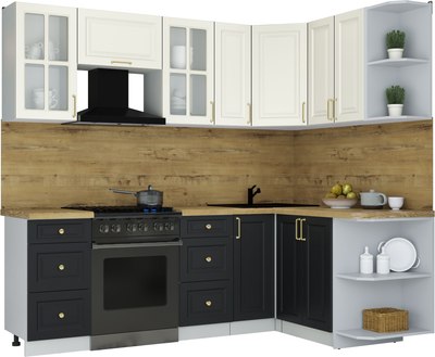 Кухонный гарнитур Интерлиния Мила Шато 1.5x2.3 PR - фото