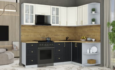 Кухонный гарнитур Интерлиния Мила Шато 1.5x2.3 PR