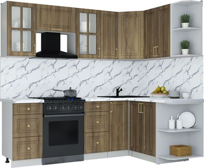 Кухонный гарнитур Интерлиния Мила Шато 1.5х2.3 PR - фото