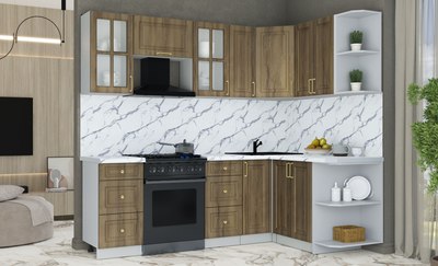 Кухонный гарнитур Интерлиния Мила Шато 1.5х2.3 PR