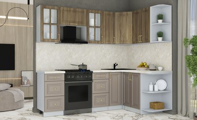 Кухонный гарнитур Интерлиния Мила Шато 1.5x2.3 PR