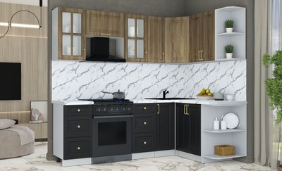 Кухонный гарнитур Интерлиния Мила Шато 1.5x2.3 PR