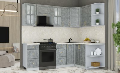 Кухонный гарнитур Интерлиния Мила Шато 1.5x2.3 PR