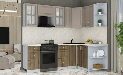 Кухонный гарнитур Интерлиния Мила Шато 1.5x2.3 PR