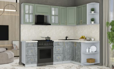 Кухонный гарнитур Интерлиния Мила Шато 1.5x2.3 PR