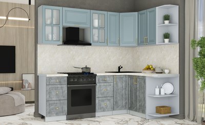 Кухонный гарнитур Интерлиния Мила Шато 1.5x2.3 PR