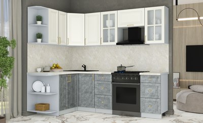 Кухонный гарнитур Интерлиния Мила Шато 1.5x2.4 LV