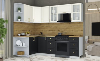 Кухонный гарнитур Интерлиния Мила Шато 1.5x2.4 LV