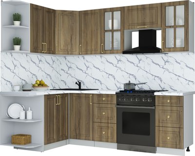 Кухонный гарнитур Интерлиния Мила Шато 1.5x2.4 LV - фото