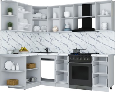 Кухонный гарнитур Интерлиния Мила Шато 1.5x2.4 LV