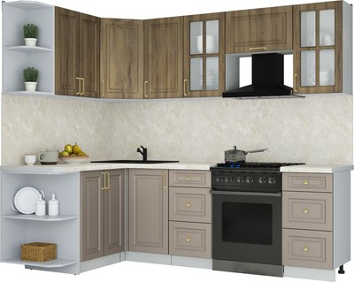 Кухонный гарнитур Интерлиния Мила Шато 1.5x2.4 LV - фото