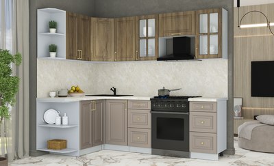 Кухонный гарнитур Интерлиния Мила Шато 1.5x2.4 LV