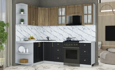 Кухонный гарнитур Интерлиния Мила Шато 1.5x2.4 LV